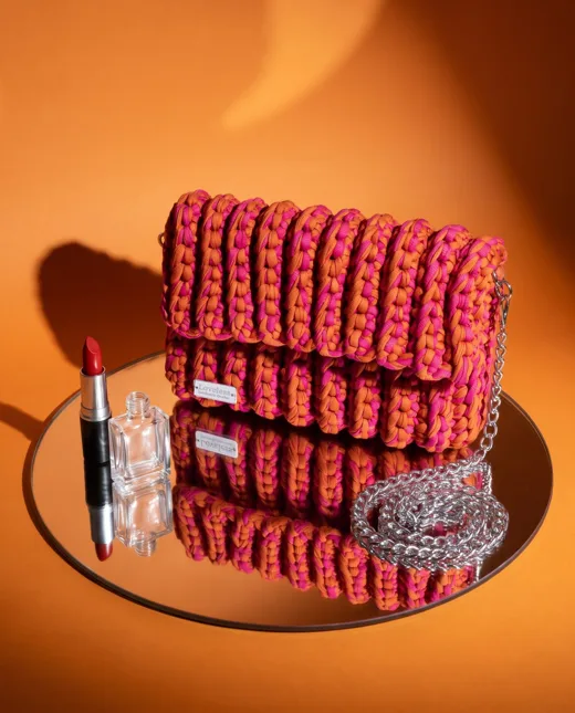 Bolsa Jenny, pink e laranja
